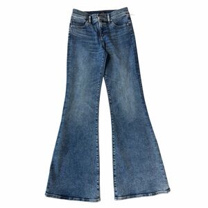 NWT Express Blue Denim 70’s Flare mid rise Jeans size 2 Regular